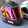 AXXIS DRAKEN S IRIDIUM RED YELLOW VISOR