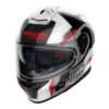 NOLAN N80-8 Wanted N-Com Metal White Red Black Silver (74)