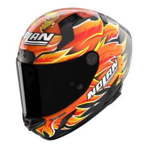 NOLAN X-804 RS Replica A.Iannone Carbonio Rosso Arancione Gloss Finish (368)